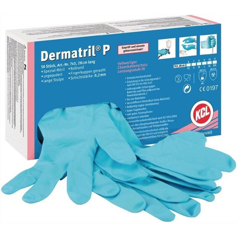 Gants à usage unique Taille: 7, S KCL Dermatril P 743-7 50 pc(s)