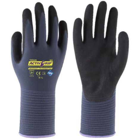 Gants ACTIVGRIP ADVANCE bleu-gris - TOWA - AG581 T9
