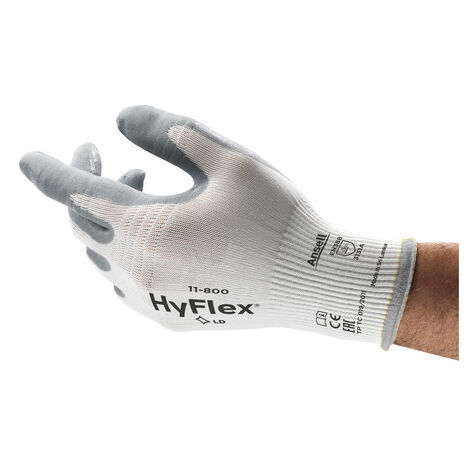 Gants Ansell 11-800 taille 9, Respirant, 1 Paire, Blanc ( Prix pour 1 paire )