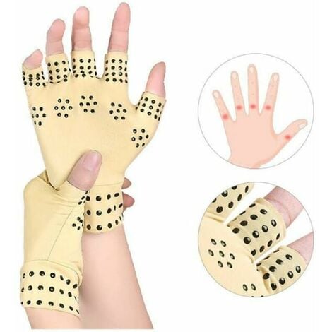 Gants anti-arthrite sans doigts, 1 paire de gants de compression respirants et évacuant l'humidité