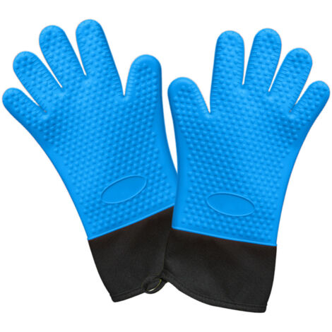 Gants anti-brûlure en silicone épais, spécialement conçus pour la cuisson au four, résistants aux hautes températures et antidérapants.