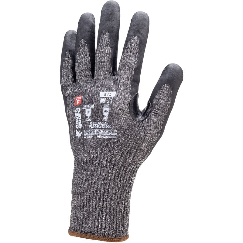 Coverguard - Lot de 5 - Gants anti-coupure tactile eurocut N600 cut f Taille 7