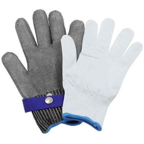 Gants Anti Coupure Gants de Travail Protection Haute Performance Niveau 5 Gant Protection Cuisine pour Découpe de Viande, Filet de Poisson, Mandoline, D'huîtres et Sculpture (M)