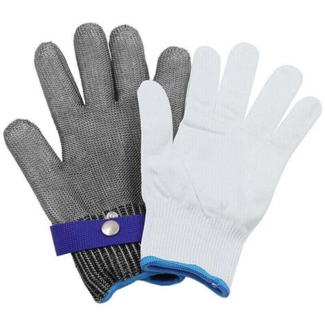 Gants Anti Coupure Gants de Travail Protection Haute Performance Niveau 5 Gant Protection Cuisine pour Découpe de Viande, Filet de Poisson, Mandoline, D'huîtres et Sculpture (M)