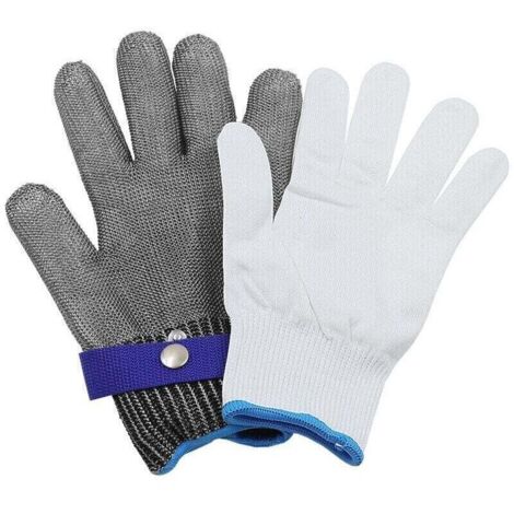 Gants Anti Coupure Gants de Travail Protection Haute Performance Niveau 5 Gant Protection Cuisine pour Découpe de Viande, Filet de Poisson, Mandoline, D'huîtres et Sculpture (M)