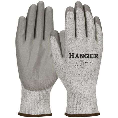 Gants anti-coupure H-Cut T 08 enduit polyuréthane en sachet de 12 paires - HANGER - 300049