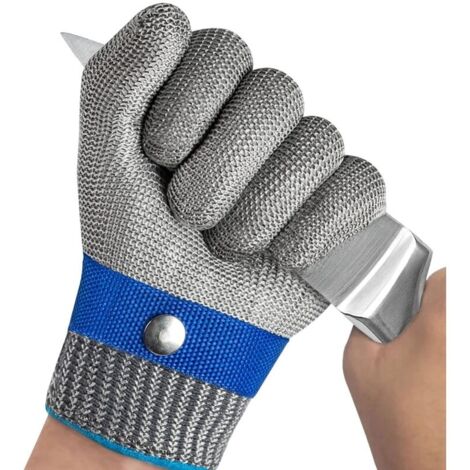Gants anti-coupure niveau 5 – Protection cuisine pour découpe viande et poisson – Matériaux en polyéthylène et acier inoxydable – Lavables en machine