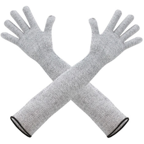 Gants Anti-Coupures Gants Anti-Coupures Professionnels Haute Protection,Gants de Travail de Sécurité pour Cuisine Gant Protection,Gants Niveau 5，55cm