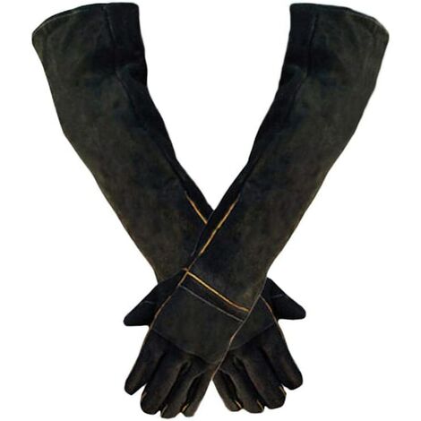 Gants Anti-morsures pour Animaux De Compagnie Manipulation Cuir Renforcé Gants De Protection Anti-morsures pour Gants De Travail pour Chien Chat Et Jardinage 60cm