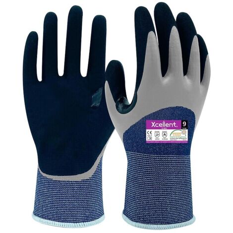 Gants anticoupure C enduction nitrile jauge 15 12-902 taille 9. - XCELLENT SAFETY GMBH