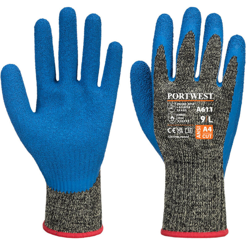 Gant Anticoupures Aramide Latex Hr Farbe, Schwarz/blau Größe Xxxl - Portwest