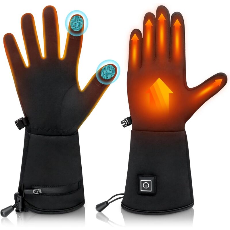 Gants Chauffants électriques pour Femme et Homme,Gant Chauffant avec Batterie