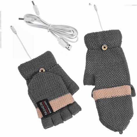 Gants chauffants, USB, Université, gants d' hiver, deux en un, conception nettoyante, module de conduction thermique, conversion de chaleur électrique, pour le travail, le bureau, le travail informati