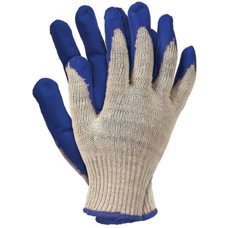 GANTS COMBINÉS 450 BLEU ENDUITS DE CAOUTCHOUC TAILLE 9 - 10 PAIRES - REK RUN 459