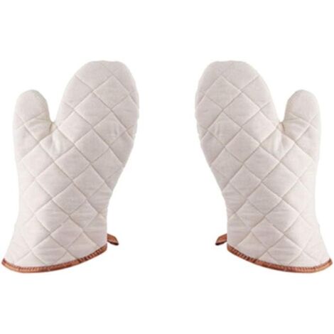 gants coton tissu résistant à la chaleur gants cuisine four gant ustensiles de cuisine pour la maison restaurant 2pcs (taille moyenne),