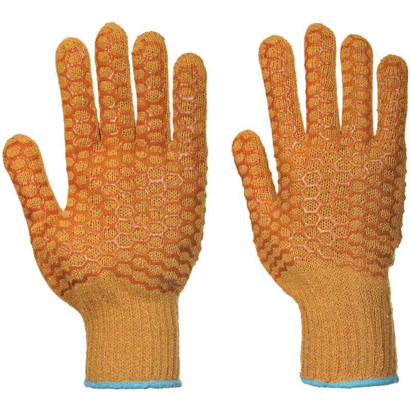 Criss Cross PVC-Orangene Handschuhe M - Größe 8