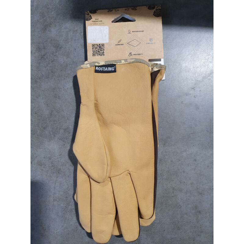 Gants cuir et daim de jardin rostaing reference frenchie taille 10