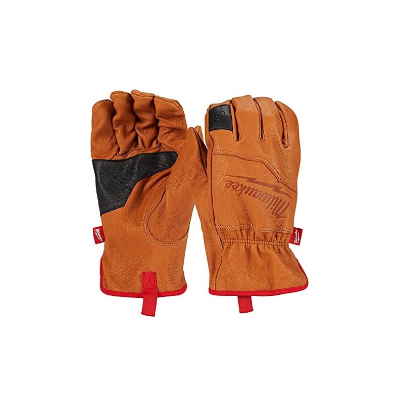 Milwauke gants de travail en cuir taille 8/M-11/XXL (11/XXL) rouge/noir 4932478126