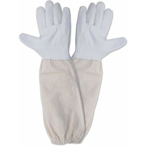 Gants d'apiculteur en cuir de chèvre pour apiculteurs 50 cm avec manches ventilées