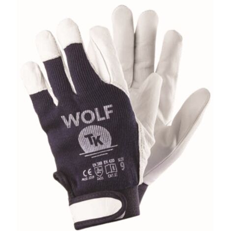 GANTS D'ASSEMBLAGE VELCRO, WOLF TAILLE 8 - 12 PAIRES - REK WOLF 8