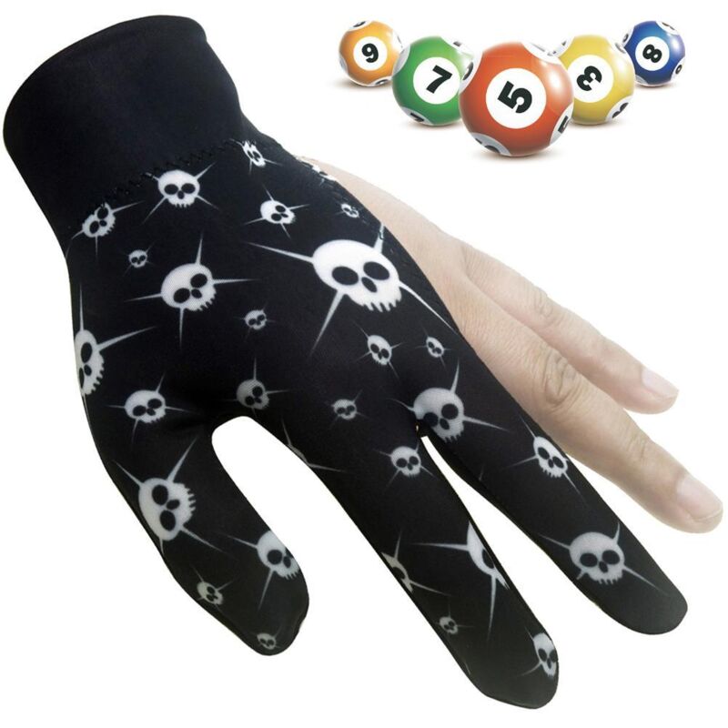 Gants de billard 3 doigts pour homme et femme, antidérapants, respirants et durables pour queue de billard (main gauche)
