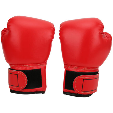 Gants de Boxe Enfant en Cuir PU Respirant pour Entraînement Sanda et Sac de Frappe