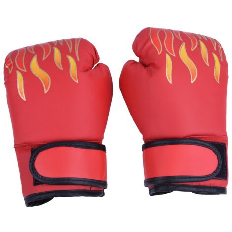 Gants de boxe enfant pour sac de frappe, kickboxing et grappling - Rouge