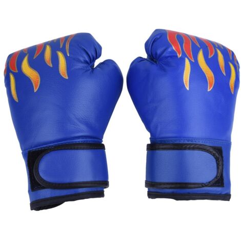 Gants de boxe enfant pour sac de frappe - Muay Thai, Kickboxing et Grappling - Bleu