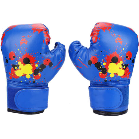 Gants de boxe enfants bleus - Entraînement combat pour filles et garçons