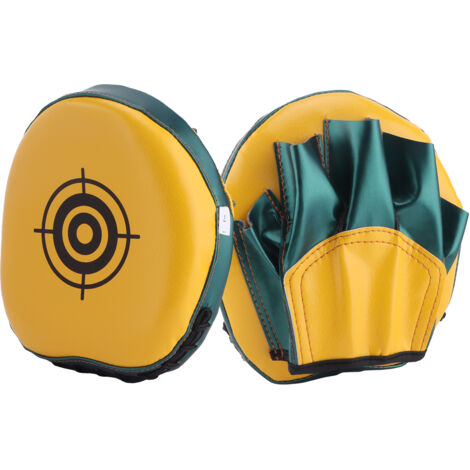 Gants de boxe enfants incurvés - Cibles d'entraînement jaunes miniatures