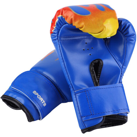 Gants de boxe enfants pour sac de frappe - Muay Thai, Kickboxing et Grappling - Bleu