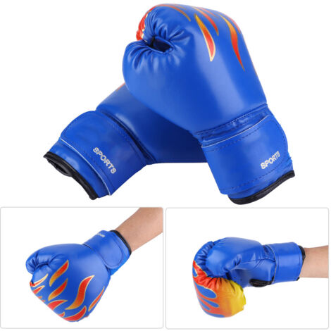 Gants de boxe junior pour entraînement de frappe - Muay Thai, Kickboxing et MMA - Bleu