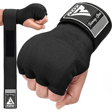 gants De Boxe Noirs, 69cm Long Wrist Strap, Gants Professionnels Mma Muay Thai, Protection Des Mains Pour Le Combat Des Arts Martiaux, Gants De Bo
