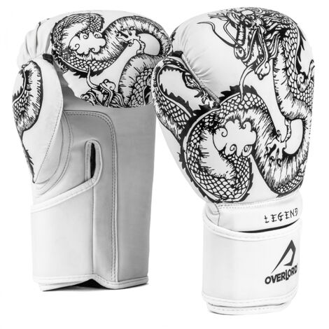 Gants de boxe Overlord Legend blancs 14 oz.