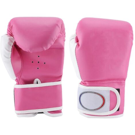 Gants de boxe pour enfants (1 paire), gants d'entraînement au sac de frappe et de sparring pour garçons et filles, rose