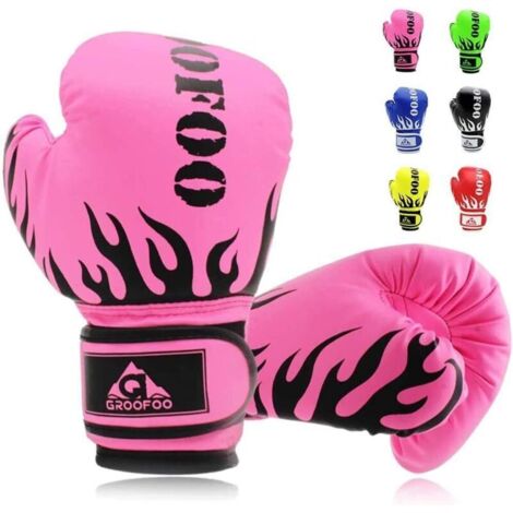 Gants De Boxe Pour Enfants De 9 À 14 Ans, 170 G (6 Oz), Roses, Idéaux Pour L'entraînement Au Sac De Frappe, Le Mma, Le Muay-Thaï, Le Kickboxing Et Les Arts Martiaux.