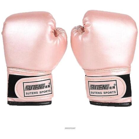 Gants de boxe pour enfants et adolescents, sac de frappe, kickboxing, muay thaï, MMA, sparring, 3-10 ans, rose
