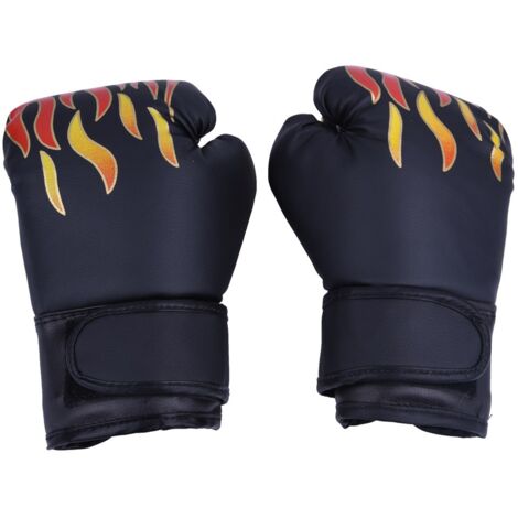 Gants de boxe pour sac de frappe, idéaux pour le Muay Thai et le kickboxing - Noir