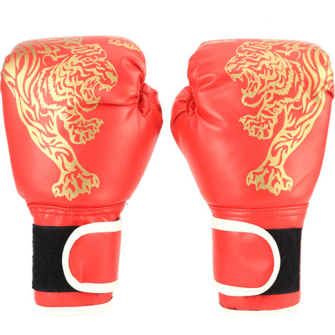 Gants de Boxe Taekwondo Rouge pour Enfants - Entraînement Sanda et Arts Martiaux