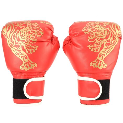 Gants de boxe Taekwondo rouges pour adultes et enfants - Entraînement Sanda, arts martiaux