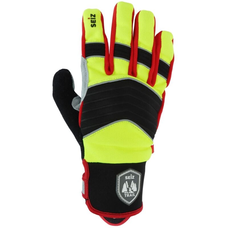 Gants de chasse Seiz Wild Trail jaune/noir/rouge Taille 10
