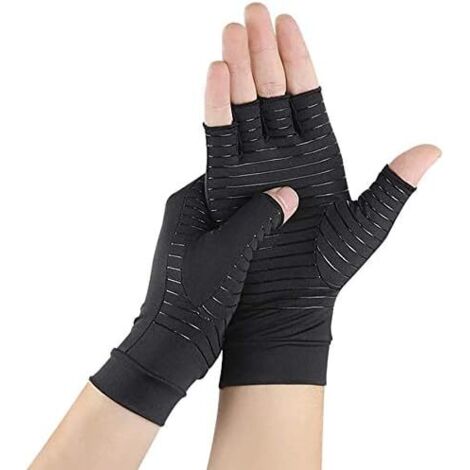 Gants de Compression Arthritique en Cuivre Gants Anti-arthrite Soigner Arthrite Mitaine Soulager Douleur Polyarthrite Rhumatode Canal Carpien Favoriser Guérison Gants de Compression pour Arthrite (S),