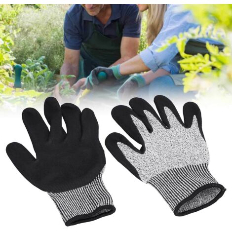Gants de Construction Protection Anticoup 5 avec Surface Grenée Antiglisse, HPPE Résistant, Multifonction, Paire, 24x14cm