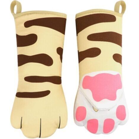 Gants de cuisine à motif animal - Protection thermique - Matière respirante - Idée cadeau