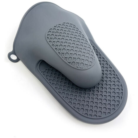 Gants de cuisine  en silicone gris, résistants à la chaleur et aux brûlures
