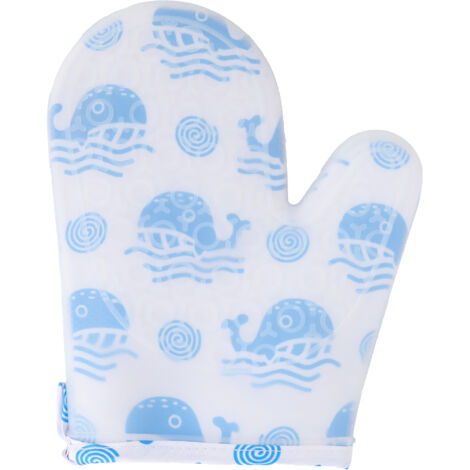 Gants de cuisine isolants en silicone épais avec doublure coton pour four à micro-ondes