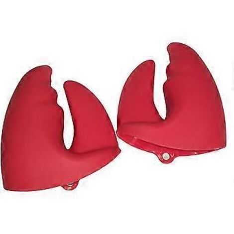 Gants de cuisine, maniques antidérapantes en silicone résistant à la chaleur, maniques de cuisine, rouges