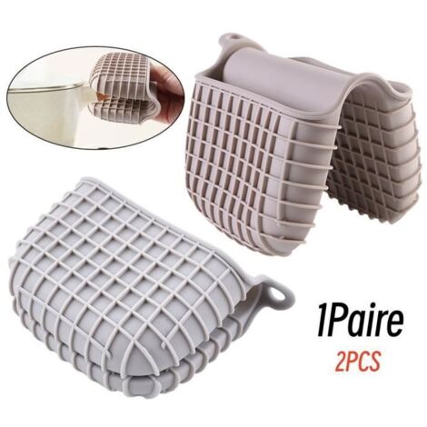 Gants de Cuisine Mini en Silicone - Résistants à la Chaleur - Lavables - Lot de 2