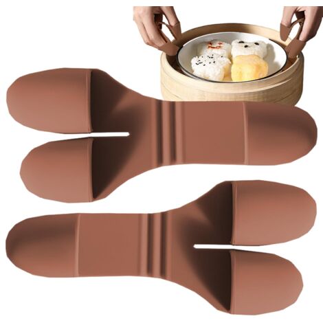 Gants de Cuisine Protecteurs,Mini Gants De Cuisine Pince À Casserole - Doigts Anti-Dérapant, De Pincement Résistants Chaleur Porte-Pot,pour Cuisson, Pâtisserie, Friture, BBQ