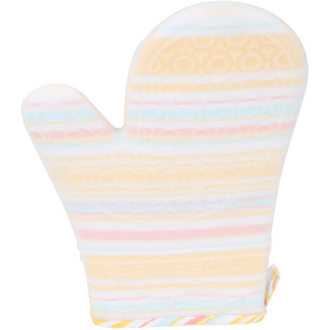 Gants de cuisine résistants à la chaleur pour four, barbecue et cuisson (Modèle rayé)
